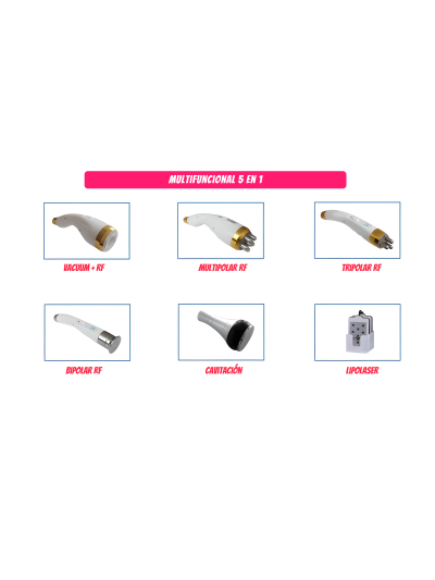 5 EN 1 MULTIFUNCIONAL CAVITACIÓN-RF-LIPOLASER-VACUUM